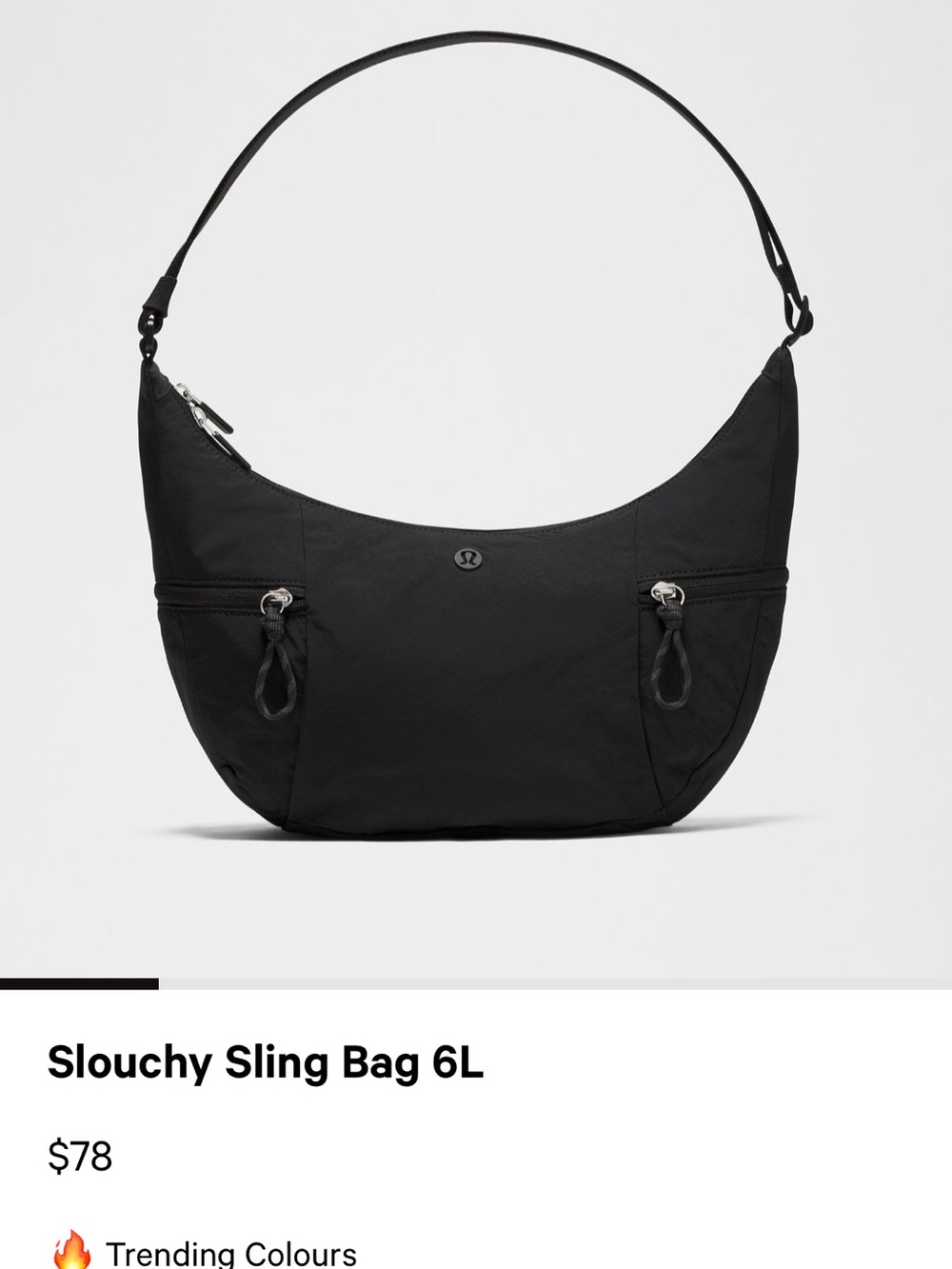 lululemon athletica Slouchy Sling Bag - Black